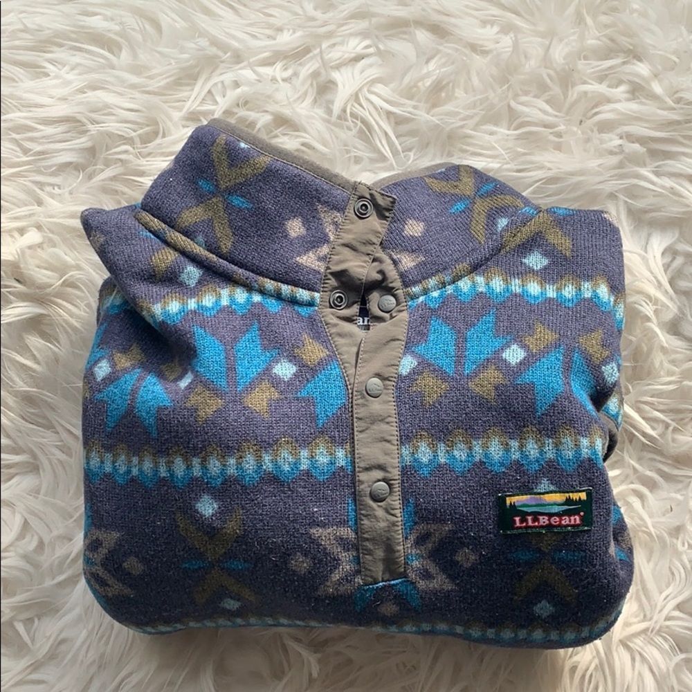 XL LLBean Men’s snap sweater